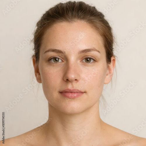 Natural female face portrait