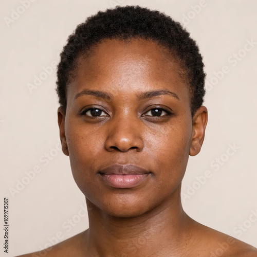 African woman face portrait