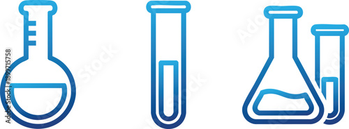 Chemistry Lab Flask Test Tube Science Icons