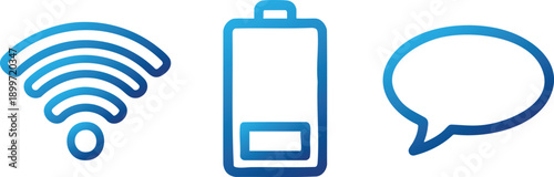 Wireless Wifi Battery Chat Connection Status