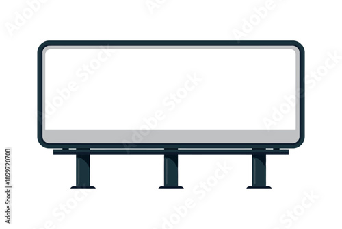 A blank billboard on a white background for advertising purposes