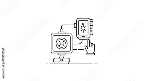 Hand cursor linking desktop display to mobile phone