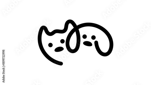 Pet Logo Design, black isolated silhouette