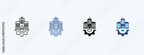 Urband Development Multiple Icon Illustration Vector