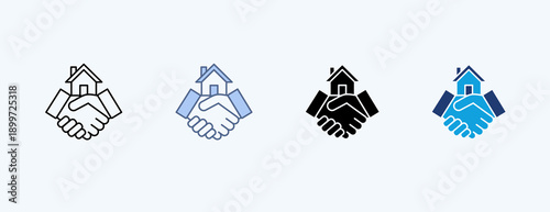 Land Accuisition Multiple Icon Illustration Vector