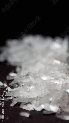 Macro shot of Crystal Methamphetamine - Synthetic drug crystals in detail