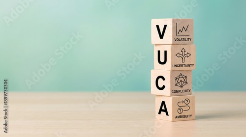 Vuca blocks, volatility, uncertainty, complexity, ambiguity