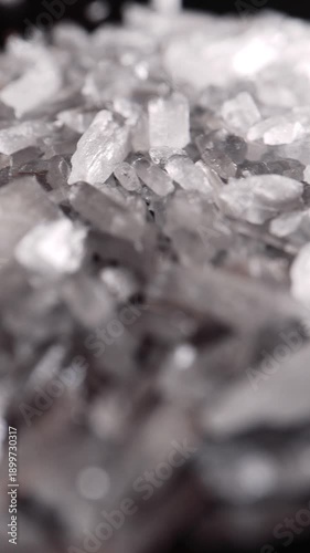 Macro shot of Crystal Methamphetamine - Synthetic drug crystals in detail