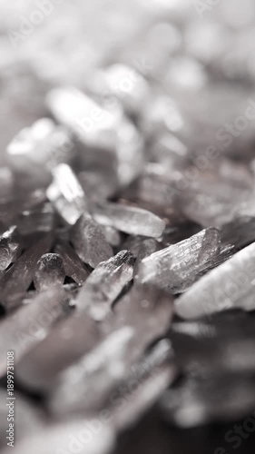 Macro shot of Crystal Methamphetamine - Synthetic drug crystals in detail