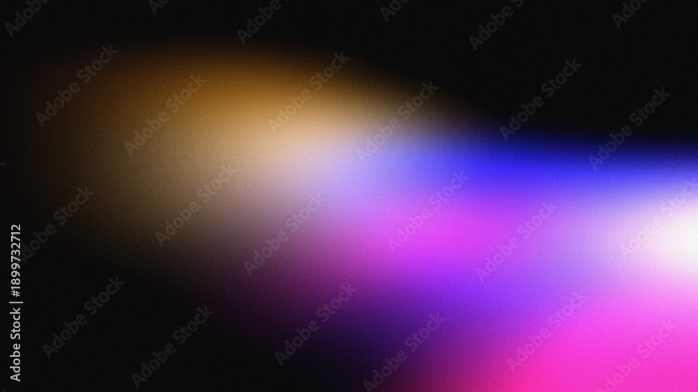 Obraz premium Abstract grainy gradient background with colorful light leak and film texture
