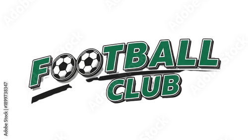 Football Club Logo Featuring Soccer Ball and Text Elements