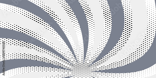 Dynamic abstract radial sunburst background with halftone dots, creating a vintage comic book aesthetic