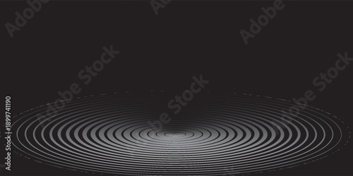 Abstract hypnotic circular pattern with radiating concentric circles on a dark background