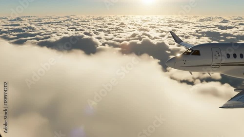 Passenger Aircraft Flying in Clear Blue Sky