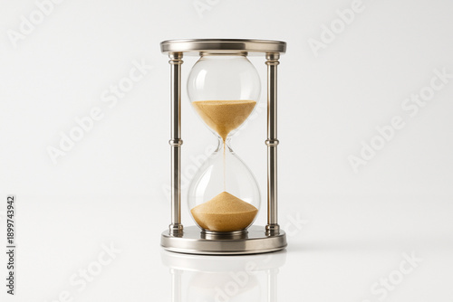 Hourglass on White Background
