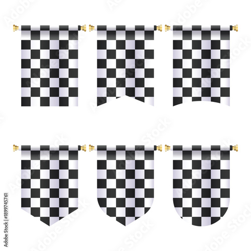 Racing Checkered Flag Vector Illustration