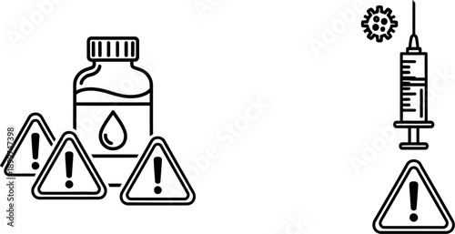 Warning symbols for hazardous medication and injections