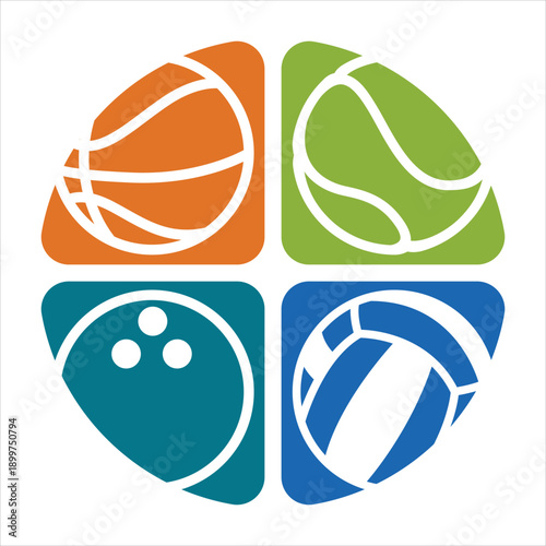 Sports balls collection vector illustration