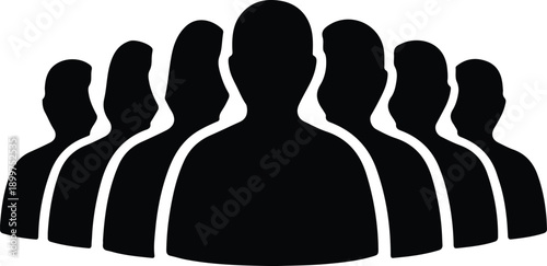 Silhouette professional business team community group diverse people leadership social network illustration vector