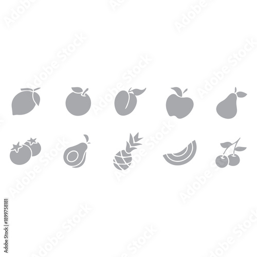Fruits Icons Vector Pack