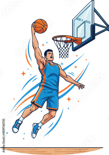 Basketball slam dunk