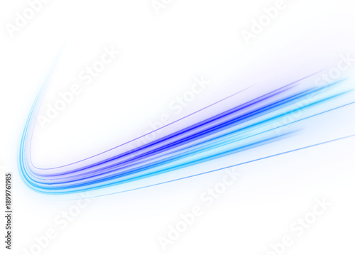Blue neon streaks sweep across dark backgrounds, producing smooth motion blur and elegant glowing trails. png