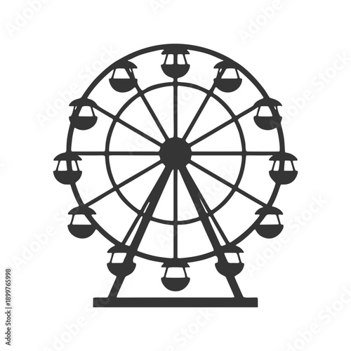 観覧車のシルエットアイコン
