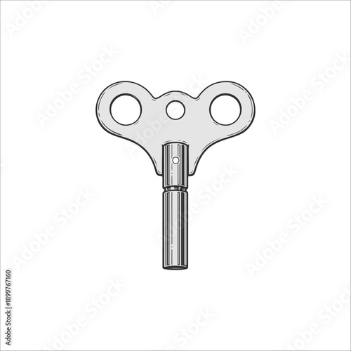 Fotografie toy key hand drawn illustration artwork