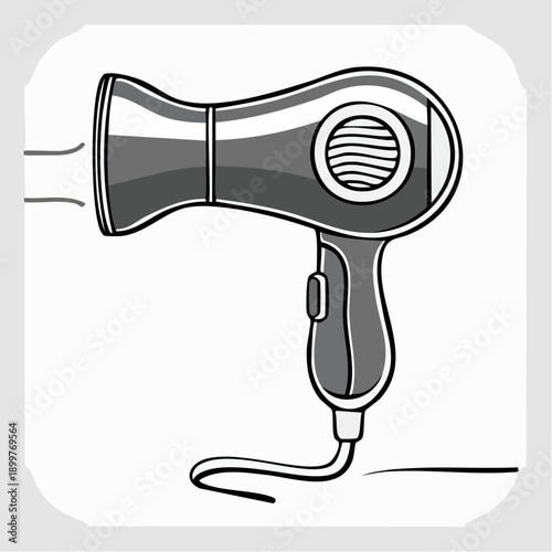 ヘアドライヤーアイコン 美容室や家庭で使えるヘアケア家電イラスト