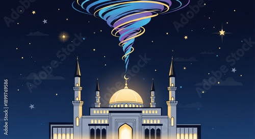 Abstract Geometric Mesh Pattern Vector Background with Intersecting Planes and Light Effects, Perfect for Sci-Fi Themes and Virtual Reality