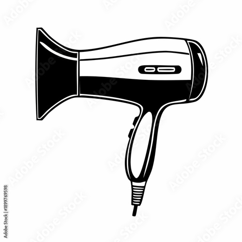 ヘアドライヤーアイコン 美容室や家庭で使えるヘアケア家電イラスト