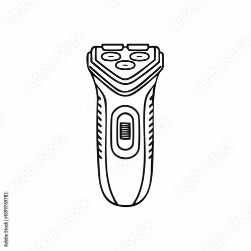 電気シェーバーアイコン メンズ用電動ひげ剃りの美容家電シンプルイラスト