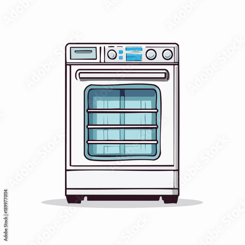 家庭用オーブンレンジアイコン 調理や温めに使えるキッチン家電イラスト