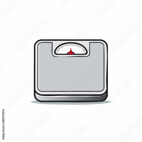 アナログ体重計アイコン ダイエットや健康管理に使えるヘルスケア家電イラスト