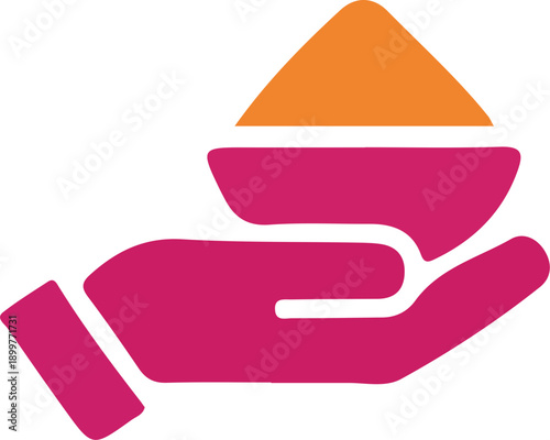 Charity food donation icon