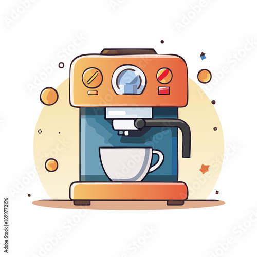 家庭用コーヒーメーカーのシンプルベクターイラスト 家電アイコン