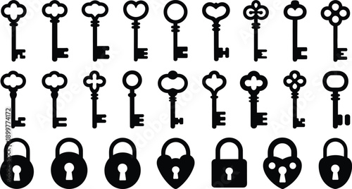 Vintage Skeleton Keys and Padlocks