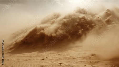 Transparent texture of sandstorm with sand dust dirt clouds swirling, for natural effect background, environmental visual
