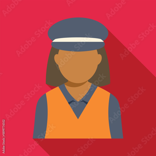 Woman worker avatar wearing uniform presenting various transportation occupation concepts