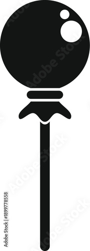 Lollipop candy with a stick, representing a sugary treat and childhood delight