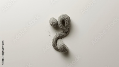 Curved Object on Plain Surface Showing Texture and Shape at Close Range Durin...