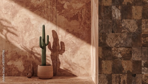 Stone Sits on Marble Floor in Light Showing Texture and Pattern of Surface Du...