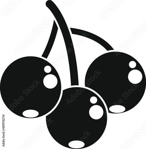 Cherries fruit icon representing freshness, healthy eating and sweet organic food