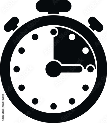 Stopwatch icon showing time measurement and countdown for various activities