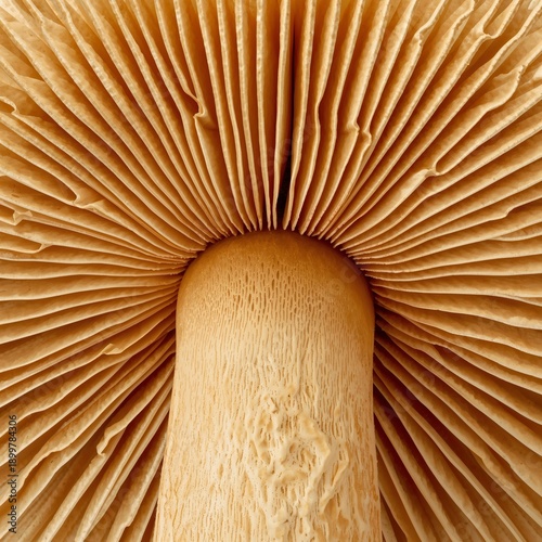 Detailed View of a Mushroom Showing Gills and Stem in Natural Setting During ...