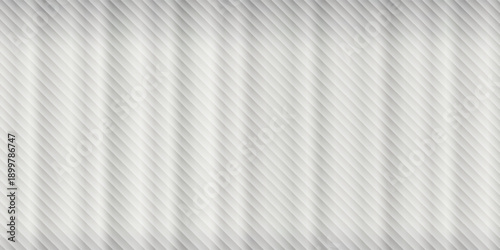 Transparent corrugated plastic ribbed glass background with abstract line patterns. 3D gradient light effects for retail windows or architectural panels. Vintage chrome reflections or polycarbonate.