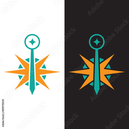 Compass Star Navigation Logo for Travel and Exploration Brand