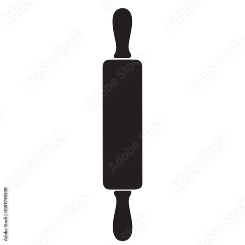 Rolling Pin Silhouette Vector Illustration for Baking and Cooking Design