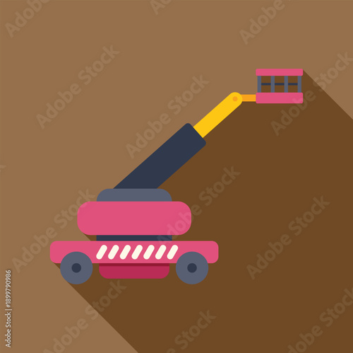 Cherry picker boom lift representing construction and maintenance work