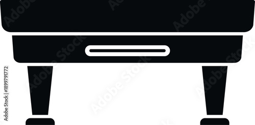 Black and white pool table icon representing sport, leisure, and competitive games